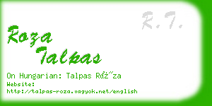 roza talpas business card